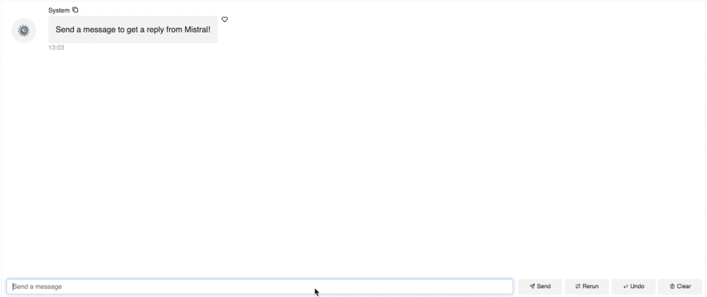 Mistral chat interface